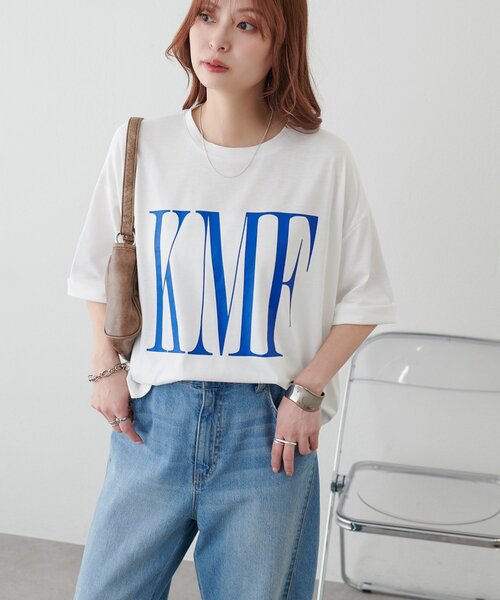 DISCOAT(ディスコート)の「【WEB限定】ショート丈ロゴ半袖Tシャツ(Tシャツ/カットソー・レディース・ホワイト系その他2/ピンク/ホワイト系その他・FREE)」の15枚目の写真