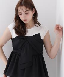tao フリルリボン前開きカットソー Tシャツ/カットソー（リボン）ファッション通販 - ZOZOTOWN