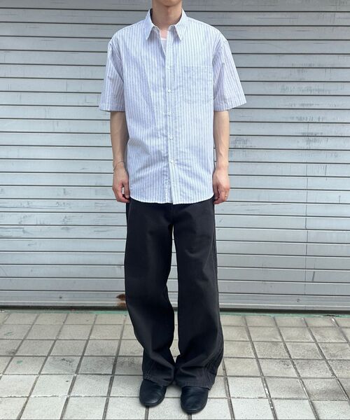 FABREGAT(ファブレガ)の「アンソニーストライプハーフシャツ(アイボリー)(シャツ/ブラウス・レディース・その他・3/4/2)」の3枚目の写真