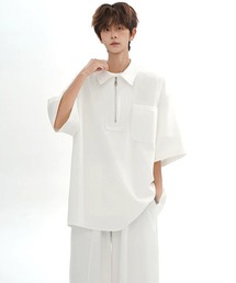【neos】ユニセックス ハーフZIP アノラック ポケ付き シャツ メンズ レディース