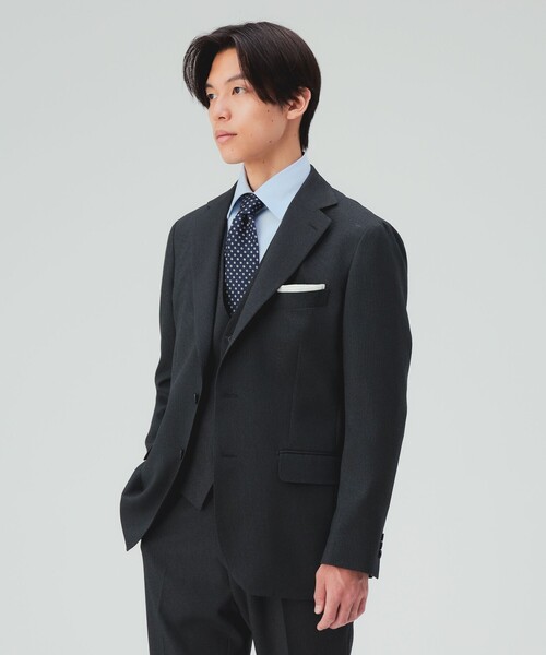 BEAMS HEART(ビームスハート)の「ピンヘッド トラベル 2ボタン ジャケット(セットアップ対応)(テーラードジャケット・メンズ・チャコールグレー/ネイビー・X-LARGE/LARGE/MEDIUM/SMALL)」の2枚目の写真