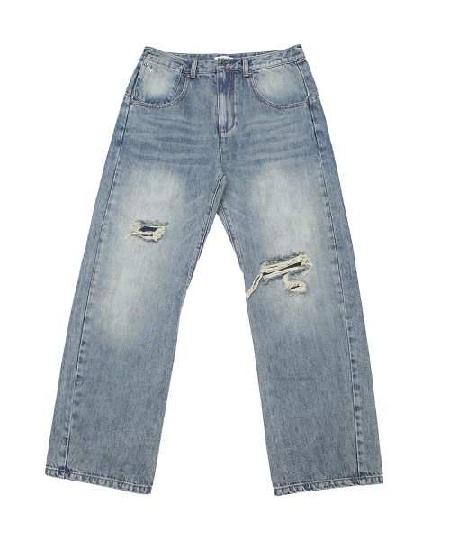 SCHISM INDUCING(スキズムインデューシング)の「WORN ENGINEERED JEANS BLUE(デニムパンツ・レディース・その他・LARGE/MEDIUM)」の2枚目の写真