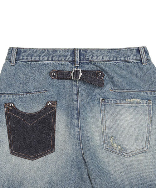 SCHISM INDUCING(スキズムインデューシング)の「WORN ENGINEERED JEANS BLUE(デニムパンツ・レディース・その他・LARGE/MEDIUM)」の5枚目の写真