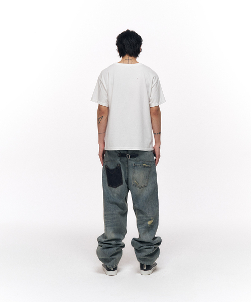 SCHISM INDUCING(スキズムインデューシング)の「WORN ENGINEERED JEANS BLUE(デニムパンツ・レディース・その他・LARGE/MEDIUM)」の8枚目の写真