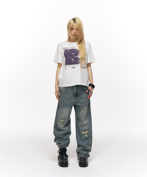 SCHISM INDUCING(スキズムインデューシング)の「WORN ENGINEERED JEANS BLUE(デニムパンツ・レディース・その他・LARGE/MEDIUM)」の11枚目の写真