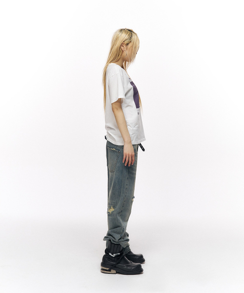 SCHISM INDUCING(スキズムインデューシング)の「WORN ENGINEERED JEANS BLUE(デニムパンツ・レディース・その他・LARGE/MEDIUM)」の12枚目の写真