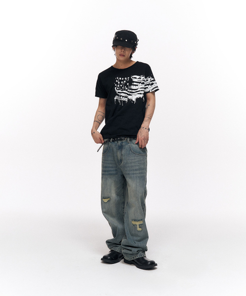 SCHISM INDUCING(スキズムインデューシング)の「WORN ENGINEERED JEANS BLUE(デニムパンツ・レディース・その他・LARGE/MEDIUM)」の22枚目の写真
