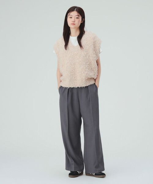 BEAMS HEART(ビームスハート)の「リボン × ノットヤーン ベスト(ニット/セーター・レディース・ネイビー/ベージュ/ホワイト系その他5・FREE)」の8枚目の写真