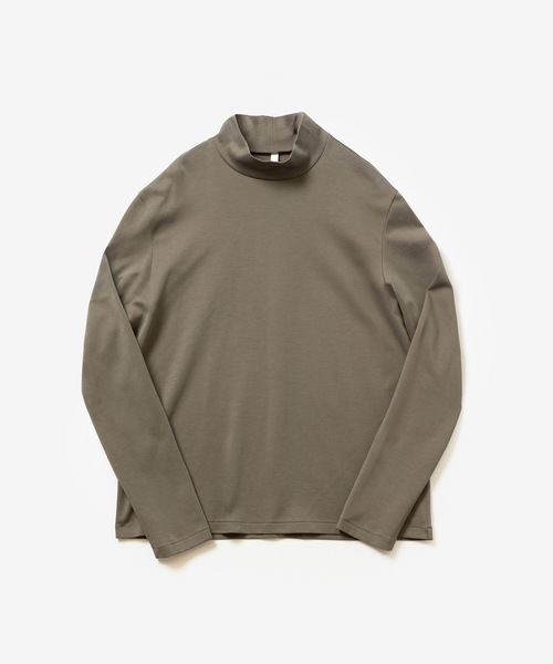 ATTACHMENT(アタッチメント)の「コットンダブルフェイス スリムフィット ハイネック L/S TEE / COTTON DOUBLE FACE SLIM FIT HIGHNECK L/S TEE(Tシャツ/カットソー・メンズ・グレイッシュベージュ/ダークグレー/ブラック/ホワイト/ネイビー・2/3/4/1)」の4枚目の写真