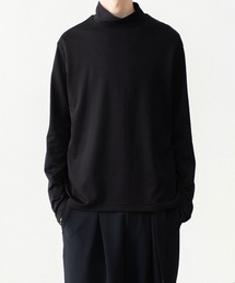 コットンダブルフェイス スリムフィット ハイネック L/S TEE / COTTON DOUBLE FACE SLIM FIT HIGHNECK L/S TEE