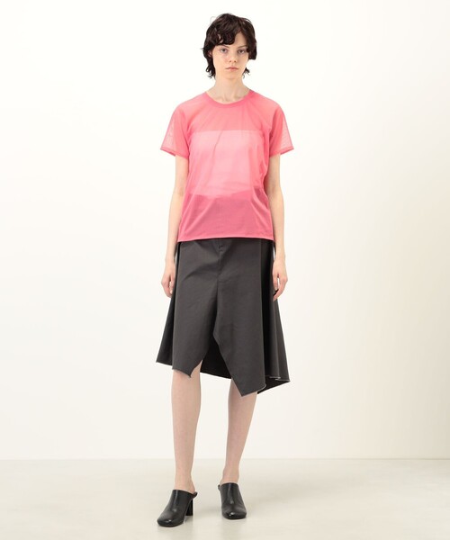 SIMONE WILD(シモーネワイルド)の「SIMONE WILD MESH T-SHIRT メッシュTシャツ(Tシャツ/カットソー・レディース・イエロー/ネイビー/レッド/ベージュ・S)」の12枚目の写真