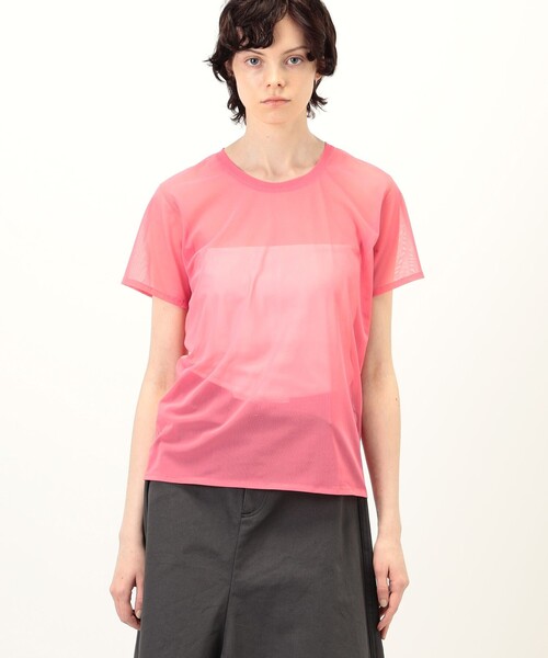 SIMONE WILD(シモーネワイルド)の「SIMONE WILD MESH T-SHIRT メッシュTシャツ(Tシャツ/カットソー・レディース・イエロー/ネイビー/レッド/ベージュ・S)」の13枚目の写真