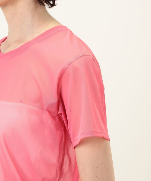 SIMONE WILD(シモーネワイルド)の「SIMONE WILD MESH T-SHIRT メッシュTシャツ(Tシャツ/カットソー・レディース・イエロー/ネイビー/レッド/ベージュ・S)」の7枚目の写真
