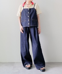 DOLLUPOOPS | Denim Camisole Set up(デニムキャミセットアップ)(その他パンツ)