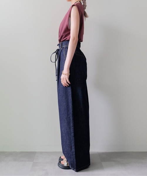DOLLUPOOPS（ドールアップウップス）の「Denim Camisole Set up(デニムキャミセットアップ)（その他パンツ・レディース・ネイビー・MEDIUM）」の21枚目の写真