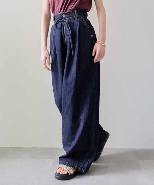DOLLUPOOPS（ドールアップウップス）の「Denim Camisole Set up(デニムキャミセットアップ)（その他パンツ・レディース・ネイビー・MEDIUM）」の16枚目の写真