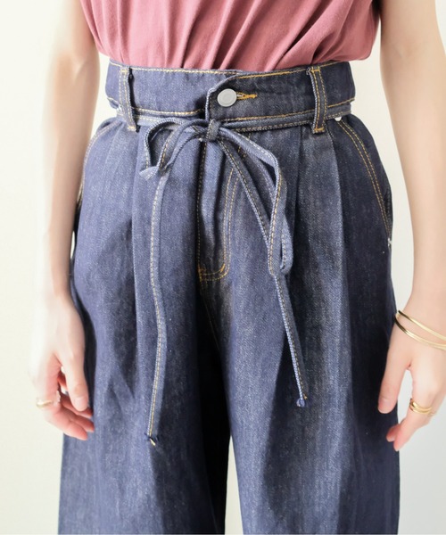 DOLLUPOOPS（ドールアップウップス）の「Denim Camisole Set up(デニムキャミセットアップ)（その他パンツ・レディース・ネイビー・MEDIUM）」の18枚目の写真