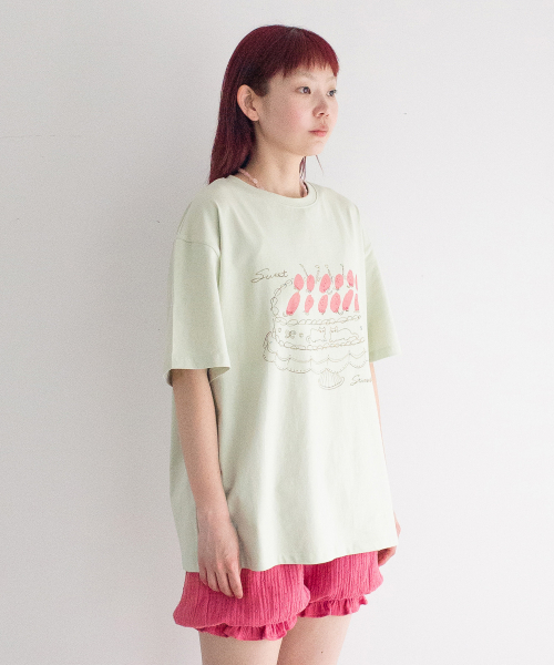 FUN FROM FUN（ファンフロムファン）の「Strawberry Cake Tee,Mint（Tシャツ/カットソー・レディース・その他・OS）」の3枚目の写真