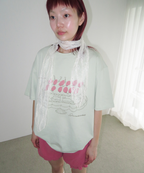 FUN FROM FUN（ファンフロムファン）の「Strawberry Cake Tee,Mint（Tシャツ/カットソー・レディース・その他・OS）」の5枚目の写真