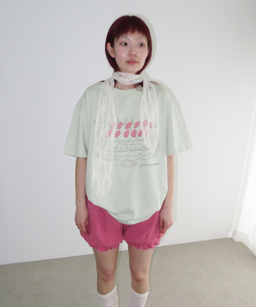 FUN FROM FUN（ファンフロムファン）の「Strawberry Cake Tee,Mint（Tシャツ/カットソー・レディース・その他・OS）」の6枚目の写真