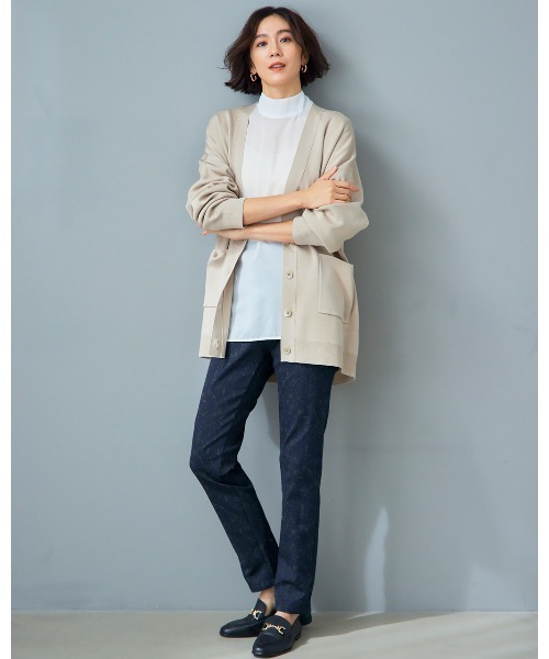 DoCLASSE（ ドゥクラッセ）の「ミラクルストレッチ・レギンスパンツ（その他パンツ・レディース・イエロー/サックスブルー/ペールイエロー/ネイビー/オリーブ/その他/レッド/ミント/ダークネイビー/パープル/ベージュ/ネイビー系1/イエローゴールド/ネイビー系2/ネイビー系/ブラック/ネイビー系3/ブルー/ボルドー/ホワイト×ブラック/ブルーグレー・17/15 /13/9/5/7/11）」の7枚目の写真