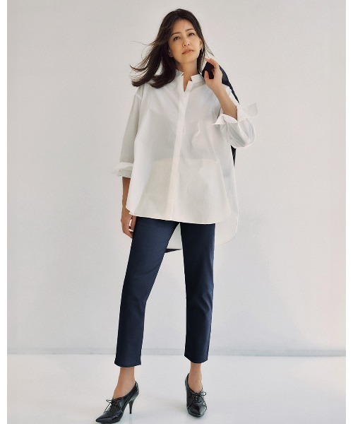 DoCLASSE（ ドゥクラッセ）の「ミラクルストレッチ・レギンスパンツ（その他パンツ・レディース・イエロー/サックスブルー/ペールイエロー/ネイビー/オリーブ/その他/レッド/ミント/ダークネイビー/パープル/ベージュ/ネイビー系1/イエローゴールド/ネイビー系2/ネイビー系/ブラック/ネイビー系3/ブルー/ボルドー/ホワイト×ブラック/ブルーグレー・17/15 /13/9/5/7/11）」の10枚目の写真