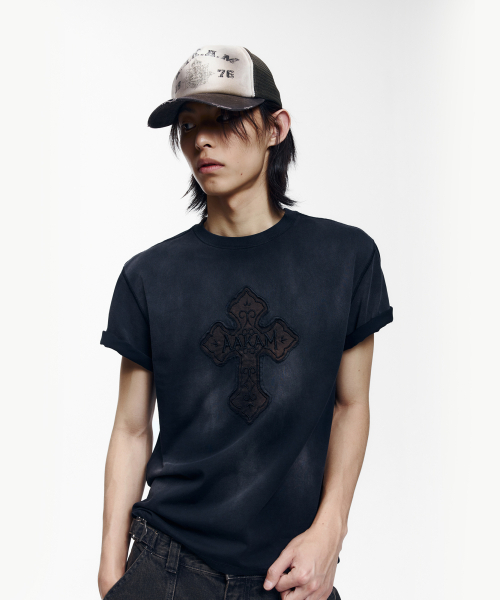 AAKAM(アーカム)の「ダストフェード CROS2 ハーフトップ (ブラック)(Tシャツ/カットソー・レディース・その他・1/2/3)」の13枚目の写真