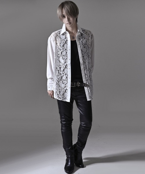 RUDOL(ルドル)の「『RUDOL/ルドル』レース配色シャツ(シャツ/ブラウス・メンズ・ブラック/ホワイト・L/M)」の8枚目の写真