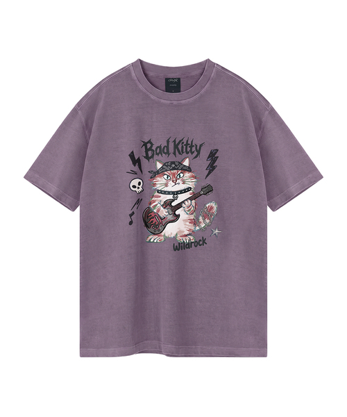 WILDROCK(ワイルドロック)の「バッドキティ ピグメントオーバーサイズ半袖Tシャツ(クロップ含む)_7 COL(Tシャツ/カットソー・レディース・ブラック/ホワイト/ベビーピンク/ブルー/チャコール/ライトグレー/カーキ/ライトパープル・X-SMALL/SMALL/MEDIUM/LARGE/FREE)」の7枚目の写真