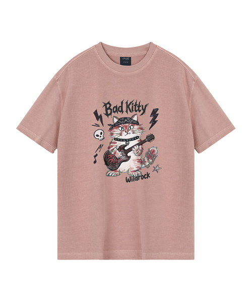 WILDROCK(ワイルドロック)の「バッドキティ ピグメントオーバーサイズ半袖Tシャツ(クロップ含む)_7 COL(Tシャツ/カットソー・レディース・ブラック/ホワイト/ベビーピンク/ブルー/チャコール/ライトグレー/カーキ/ライトパープル・X-SMALL/SMALL/MEDIUM/LARGE/FREE)」の8枚目の写真
