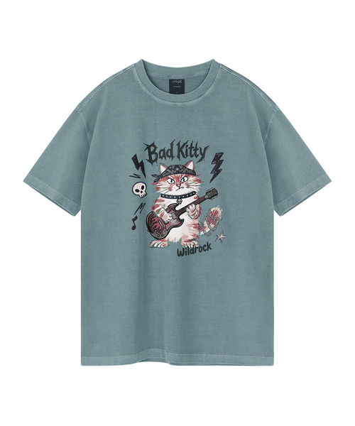 WILDROCK(ワイルドロック)の「バッドキティ ピグメントオーバーサイズ半袖Tシャツ(クロップ含む)_7 COL(Tシャツ/カットソー・レディース・ブラック/ホワイト/ベビーピンク/ブルー/チャコール/ライトグレー/カーキ/ライトパープル・X-SMALL/SMALL/MEDIUM/LARGE/FREE)」の6枚目の写真
