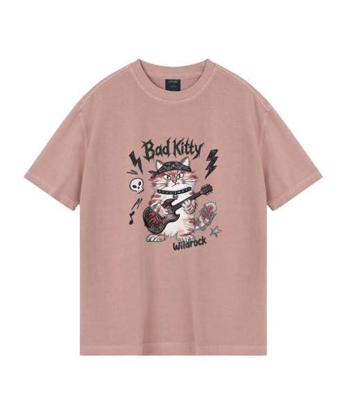 WILDROCK(ワイルドロック)の「バッドキティ ピグメントオーバーサイズ半袖Tシャツ(クロップ含む)_7 COL(Tシャツ/カットソー・レディース・ブラック/ホワイト/ベビーピンク/ブルー/チャコール/ライトグレー/カーキ/ライトパープル・X-SMALL/SMALL/MEDIUM/LARGE/FREE)」の9枚目の写真