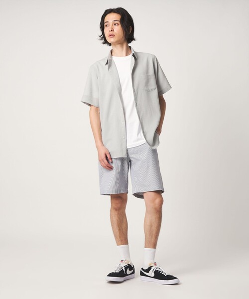 A DAY IN THE LIFE UNITED ARROWS(アデイインザライフユナイテッドアローズ)の「ハイツイスト ボイル ジャスト レギュラーカラーシャツ-吸水速乾・通気性-<A DAY IN THE LIFE>(シャツ/ブラウス・メンズ・ネイビー/ライトブルー/ライトグレー・L/S/XL/M)」の6枚目の写真