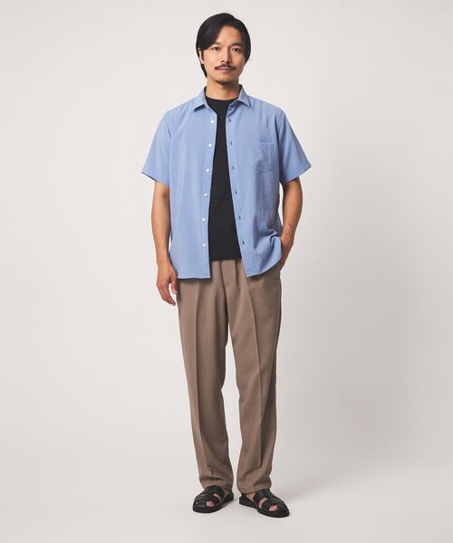 A DAY IN THE LIFE UNITED ARROWS(アデイインザライフユナイテッドアローズ)の「ハイツイスト ボイル ジャスト レギュラーカラーシャツ-吸水速乾・通気性-<A DAY IN THE LIFE>(シャツ/ブラウス・メンズ・ネイビー/ライトブルー/ライトグレー・L/S/XL/M)」の8枚目の写真