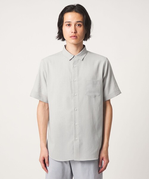 A DAY IN THE LIFE UNITED ARROWS(アデイインザライフユナイテッドアローズ)の「ハイツイスト ボイル ジャスト レギュラーカラーシャツ-吸水速乾・通気性-<A DAY IN THE LIFE>(シャツ/ブラウス・メンズ・ネイビー/ライトブルー/ライトグレー・L/S/XL/M)」の10枚目の写真