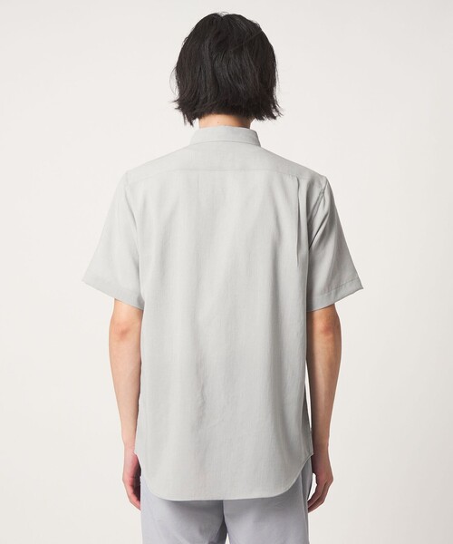 A DAY IN THE LIFE UNITED ARROWS(アデイインザライフユナイテッドアローズ)の「ハイツイスト ボイル ジャスト レギュラーカラーシャツ-吸水速乾・通気性-<A DAY IN THE LIFE>(シャツ/ブラウス・メンズ・ネイビー/ライトブルー/ライトグレー・L/S/XL/M)」の12枚目の写真