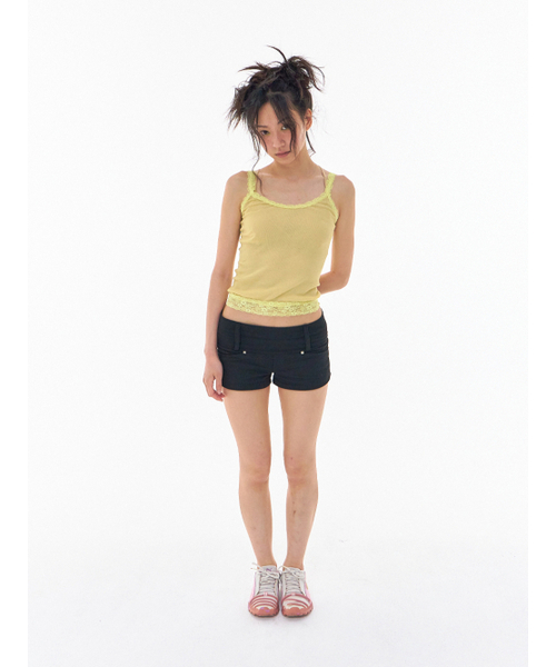 EXPIRED GIRL（エクスパイアードガール）の「Jellybean Lace Tank Lemonade（Tシャツ/カットソー・レディース・その他・FREE）」の2枚目の写真