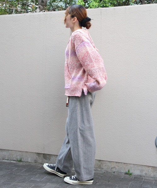 MEYAME(メヤメ)の「MEYAME/メヤメ ウールメキシカンニットパーカ WOOL MEXICAN KNIT PARKA MEY-2526(ニット/セーター・レディース・イエロー/ピンク・FREE)」の19枚目の写真