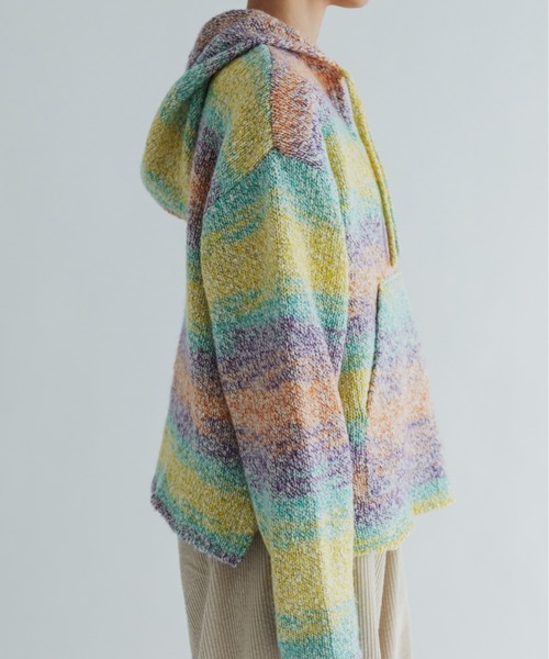 MEYAME(メヤメ)の「MEYAME/メヤメ ウールメキシカンニットパーカ WOOL MEXICAN KNIT PARKA MEY-2526(ニット/セーター・レディース・イエロー/ピンク・FREE)」の22枚目の写真