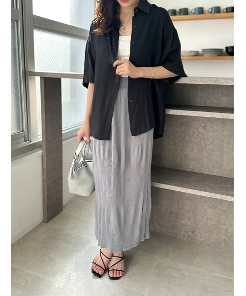 fifth(フィフス)の「【kokoセレクト】Iラインカットプリーツスカート(スカート・レディース・ブルー/アイボリー/ブラック・M)」の20枚目の写真