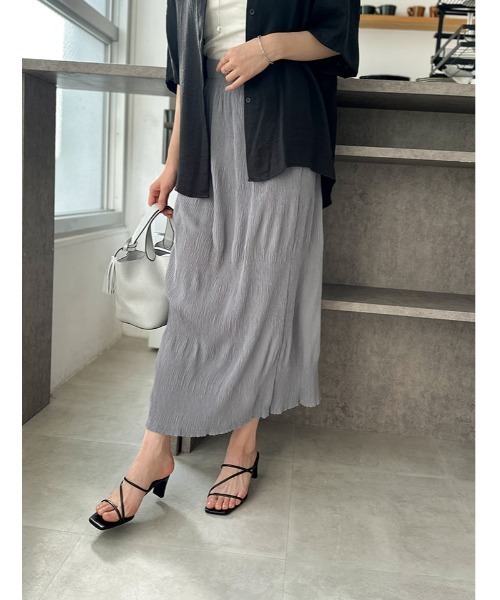 fifth(フィフス)の「【kokoセレクト】Iラインカットプリーツスカート(スカート・レディース・ブルー/アイボリー/ブラック・M)」の18枚目の写真