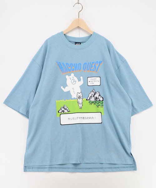 ScoLar Parity(スカラーパリティ)の「362122:マッチョクエスト柄 UVプリントTシャツ(Tシャツ/カットソー・レディース・ブラック/サックスブルー/オフホワイト・M)」の3枚目の写真