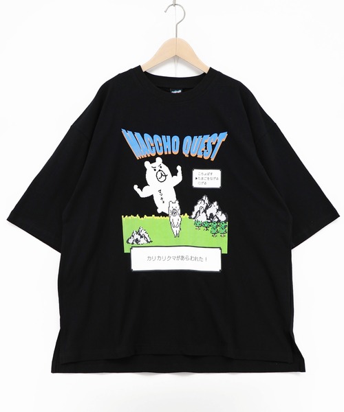 ScoLar Parity(スカラーパリティ)の「362122:マッチョクエスト柄 UVプリントTシャツ(Tシャツ/カットソー・レディース・ブラック/サックスブルー/オフホワイト・M)」の2枚目の写真