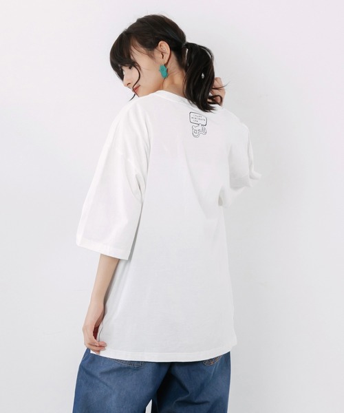 ScoLar Parity(スカラーパリティ)の「362122:マッチョクエスト柄 UVプリントTシャツ(Tシャツ/カットソー・レディース・ブラック/サックスブルー/オフホワイト・M)」の7枚目の写真