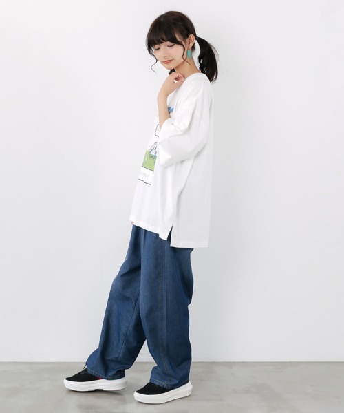 ScoLar Parity(スカラーパリティ)の「362122:マッチョクエスト柄 UVプリントTシャツ(Tシャツ/カットソー・レディース・ブラック/サックスブルー/オフホワイト・M)」の8枚目の写真