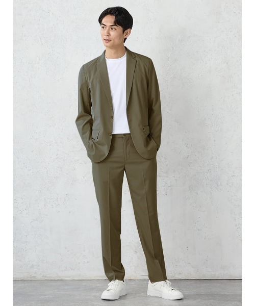 Perfect Suit FActory（パーフェクトスーツファクトリー）の「【裾上げ済み/上下セット/持ち運び楽】　TOKYORUN　トラベルパッカブル　ウォッシャブルセットアップスーツ（スーツセット・メンズ・カーキ/ベージュ/グレー/ブラウン/ブラック/ネイビー・L/M/LL）」の4枚目の写真
