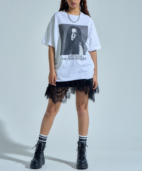 LuVLEE(ラヴリー)の「LADY GAGA THE FAME MONSTER2 T-SHIRT(Tシャツ/カットソー・メンズ・ホワイト・LARGE/MEDIUM/X-LARGE)」の2枚目の写真