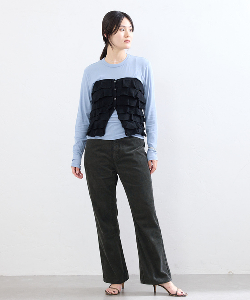 IENA（イエナ）の「BLACK サマーコールパンツ（その他パンツ・レディース・ベージュ/ブラック・38/36/34）」の4枚目の写真