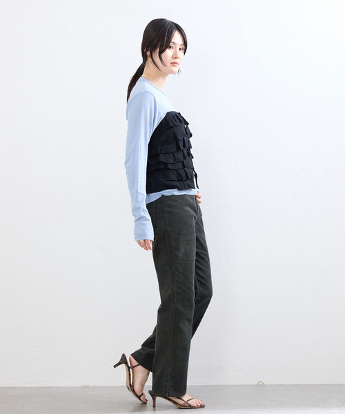 IENA（イエナ）の「BLACK サマーコールパンツ（その他パンツ・レディース・ベージュ/ブラック・38/36/34）」の18枚目の写真