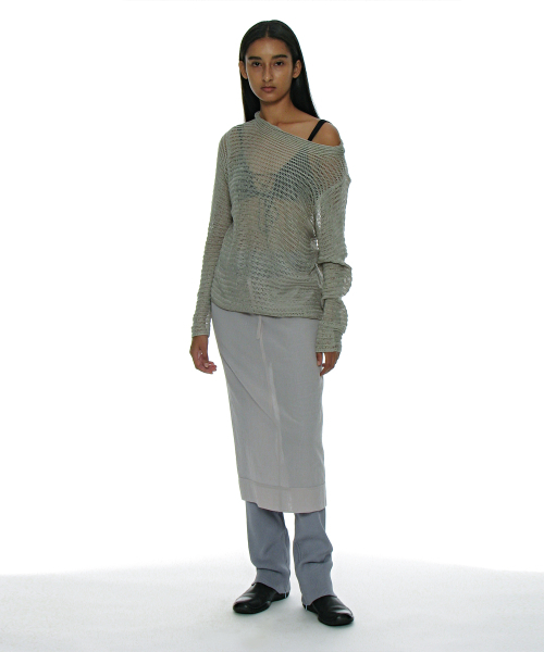 PARTIMENTO WOMEN(パルティメントウィメン)の「シアーミディスカート_ライトグレー(スカート・レディース・その他・SMALL/MEDIUM)」の19枚目の写真